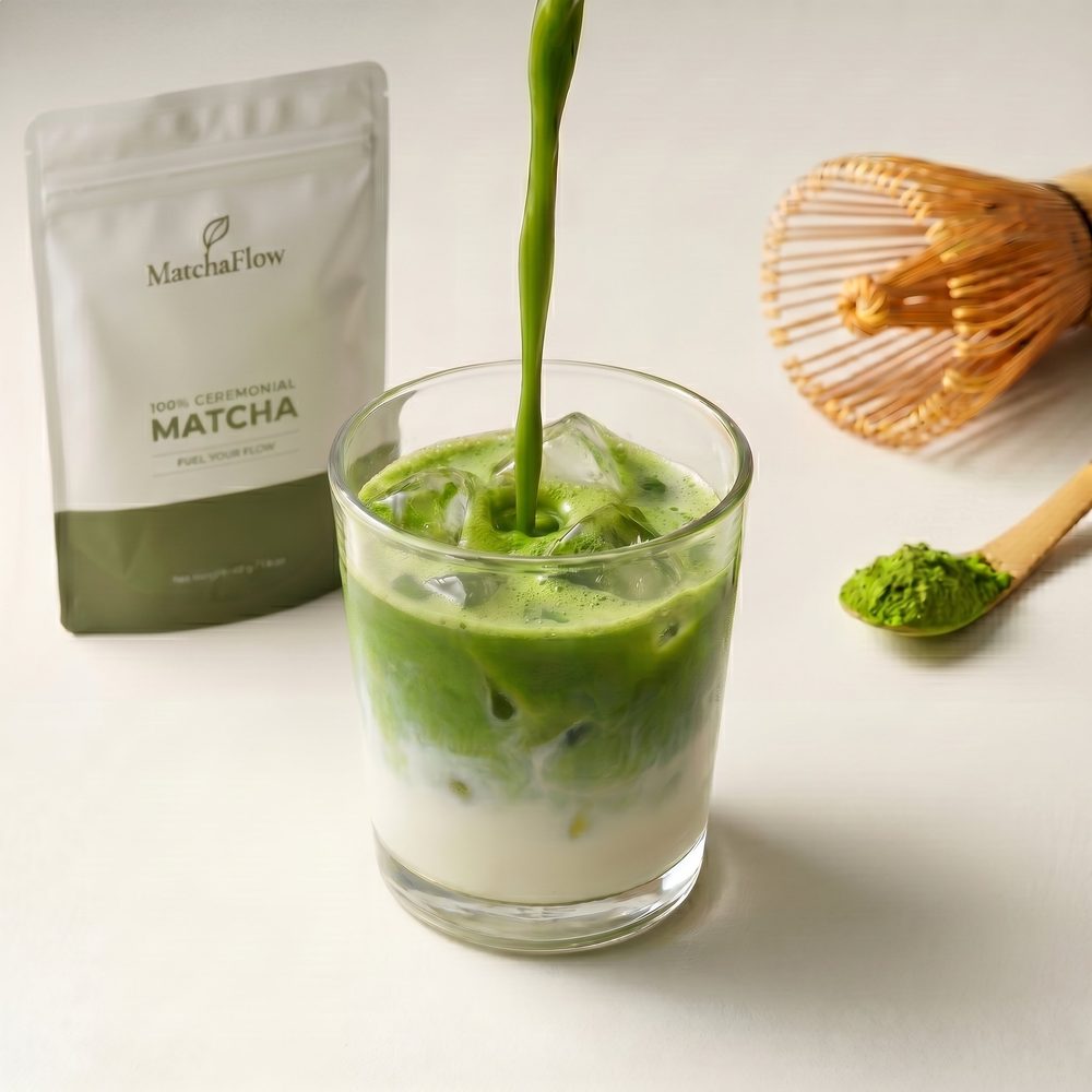 MatchaFlow iced matcha